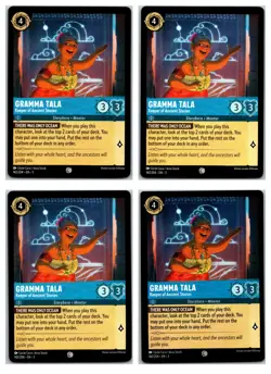 #142 Gramma Tala Keeper of Ancient Stories PLAYSET x4 Disney Lorcana Inklands 4x - Image 1