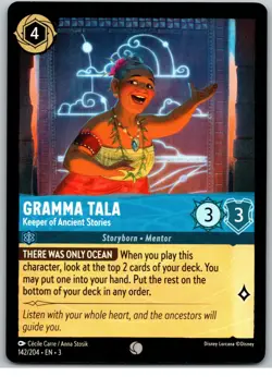 #142 Gramma Tala Keeper of Ancient Stories PLAYSET x4 Disney Lorcana Inklands 4x - Image 2