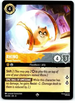 #30 Rhino - Power Hamster Playset x4 2025 Disney Lorcana Reign of Jafar 4x - Image 2