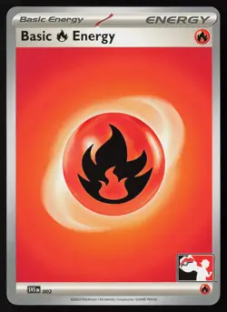 Pokemon Basic Fire Energy - 002 Prize Pack Series Cards Non-Holo Pack Fresh - NM - Image 1
