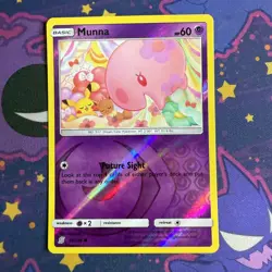 2019 Pokemon MUNNA Unified Minds REVERSE HOLO Foil Sun & Moon Set Card 88/236 NM - Image 1
