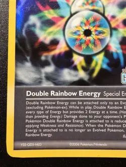 Double Rainbow Energy 88/100 Crystal Guardians Pokemon Card Reverse Holo Rare LP - Image 5