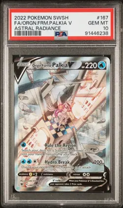 Pokemon Origin Forme Palkia V Astral Radiance Full Alt Art #167 PSA 10 Gem Mint - Image 1