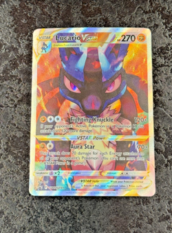 Pokemon Lucario VSTAR SWSH291 Black Star Promo Full Art Holo VSTAR Card - Image 1