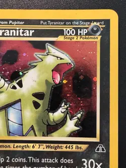 Tyranitar 12/75 Neo Discovery Pokemon Card Holo Foil Rare HP - Image 4