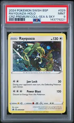 2024 Pokemon Swsh Black Star Promo Rayquaza-Holo #029 PSA 9 - Image 1