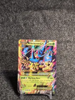 Pokemon TCG M Heracross EX Secret Rare 112/111 XY-Furious Fists Hp Holofoil - Image 1