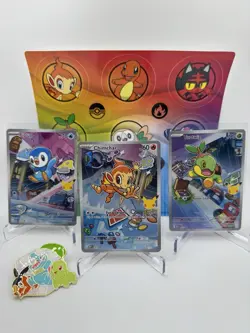 Pokemon TCG 1st Partner Illustration Collection Turtwig 40 Chimchar 41 Piplup 42 - Image 1
