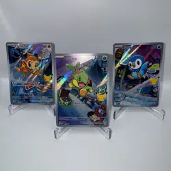 Pokemon TCG 1st Partner Illustration Collection Turtwig 40 Chimchar 41 Piplup 42 - Image 3