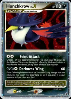 Honchkrow LV.X 132/132 Holo Rare LV.X Secret Wonders Pokemon Near Mint - Image 1