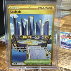 Pokemon Levincia 244/182 SV10 Destined Rivals Holo Hyper Rare Trainer Stadium - Image 1