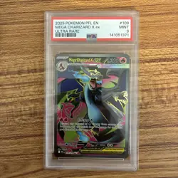 Mega Charizard X Ex Pokemon Pfl En-Phantasmal Flames 109 NM PSA 9 - Image 1