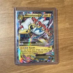 Pokemon M Ampharos EX 28/98 XY Ancient Origins Ultra Rare Mega Holo English - Image 1