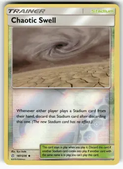 Chaotic Swell SM - Cosmic Eclipse Uncommon,Reverse Holo Pokemon Lightly played - Image 1