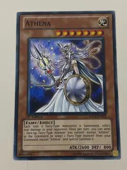 Yugioh - Athena - 1st Edition LP - Plus Free Holo Card - Image 1