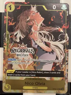 One Piece Offline Regionals Participation Stamped Nico Olivia OP09-106 - Image 1