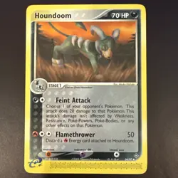 Houndoom 34/97 Pokemon EX Dragon Regular Rare Card - LP - Image 1