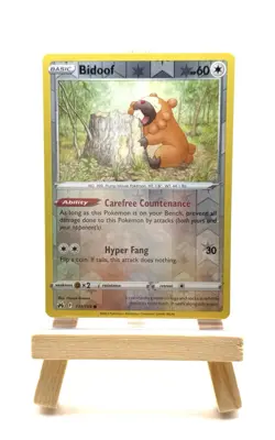 Pokemon TCG Bidoof SWSH Crown Zenith 111/159 Reverse Holo Common Card NM - Image 1