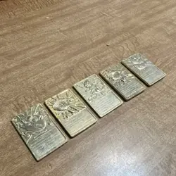 Burger King 1999 Pokemon Gold Metal Promo Cards Lot of 5 Jigglypuff Mewtwo - Image 3