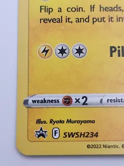 Pokemon TCG Pikachu Sword & Shield SWSH234 Holo Black Star Promo Card NM - Image 4