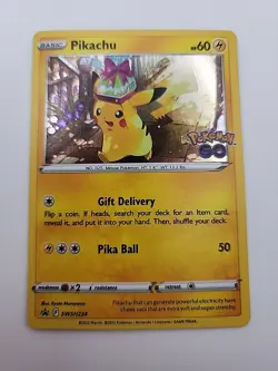 Pokemon TCG Pikachu Sword & Shield SWSH234 Holo Black Star Promo Card NM - Image 1