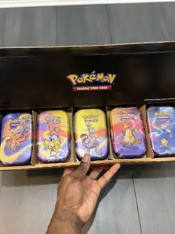 Pokemon Mini Kanto Power Tins - Complete Set (Contains Coins and Art Cards Only) - Image 1
