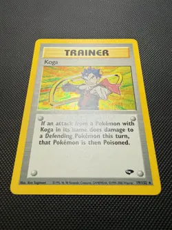 Koga 19/132 Gym Challenge Pokemon Card Holo LP+ - Image 4