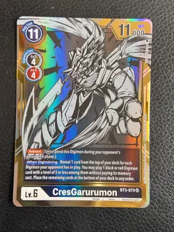 CresGarurumon BT3-073 SR - Digimon Card - Alt Alternate Art - Image 1