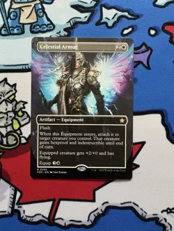 Celestial Armor x1 Mtg Borderless Foundations - Image 1