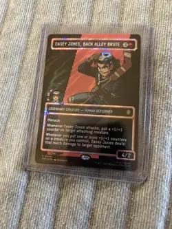 MTG Casey Jones Back Alley Brute Surge Foil TMNT Universes Beyond Pixel Art - Image 1