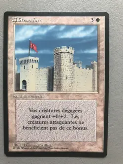 Mtg Carte Magic Fbb Foreign Black border Castle French NM/LP - Image 1