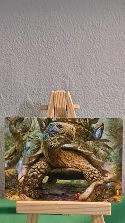 MTG Art Series Blossoming Tortoise 24/81 Gold Stamped Wilds Of Eldraine Dominic - Image 1