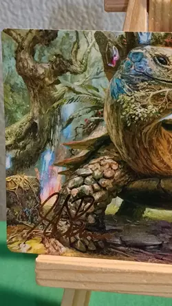 MTG Art Series Blossoming Tortoise 24/81 Gold Stamped Wilds Of Eldraine Dominic - Image 2