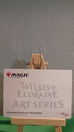 MTG Art Series Blossoming Tortoise 24/81 Gold Stamped Wilds Of Eldraine Dominic - Image 3