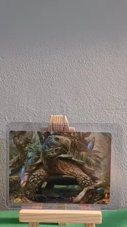 MTG Art Series Blossoming Tortoise 24/81 Gold Stamped Wilds Of Eldraine Dominic - Image 4