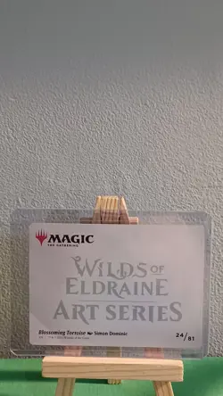 MTG Art Series Blossoming Tortoise 24/81 Gold Stamped Wilds Of Eldraine Dominic - Image 5