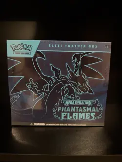 Pokemon Elite Trainer Box Mega Evolution Phantasmal Flames Charizard TCG - Image 1