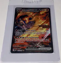 Team Rocket's Moltres EX Foil Rare 220 HP 229/182 Destined Rivals Pokemon TCG - Image 1