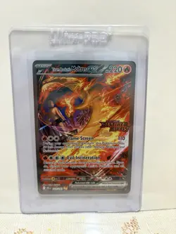 Team Rocket's Moltres EX Foil Rare 220 HP 229/182 Destined Rivals Pokemon TCG - Image 2