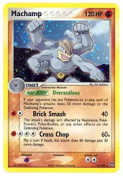 Damaged Machamp - 11/108 - Holo Rare Pokemon Power Keepers - Image 1