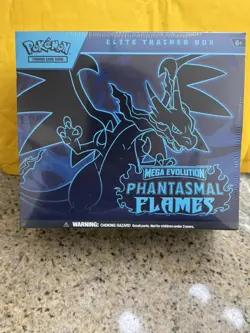 Pokemon TCG Mega Evolution Phantasmal Flames Elite Trainer Box Booster Charizard - Image 1