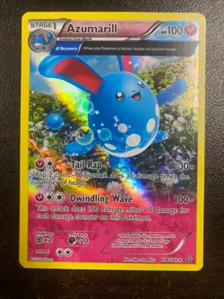 Pokemon TCG Azumarill 104/160 Primal Clash Lightly Played LP - Image 1