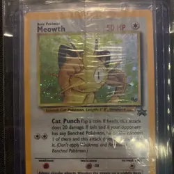 2000 Pokemon #10 Meowth Game Boy Black Star Promo Sealed,Original Wrapper SWIRL - Image 3