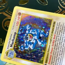 Pokemon TCG Machamp Holo Rare 1st Edition Shadowless Base Set MP + - Image 3