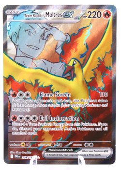 Team Rocket’s Moltres Ex 208/182 Destined Rivals Pokemon Full Art NM - Image 1