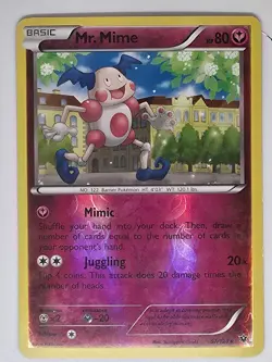 Mr. Mime 67/124 Rare Fates Collide Pokemon Reverse Holo NM - Image 1