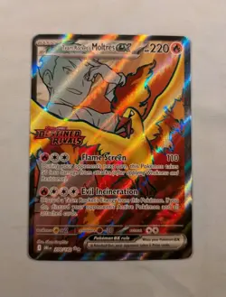 Team Rocket’s Moltres EX 208/182 STAMPED Ultra Rare Pokemon TCG Sv Destined NM - Image 2