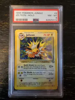 Pokemon Jolteon TCG Jungle Holo Card PSA 8 - Image 1