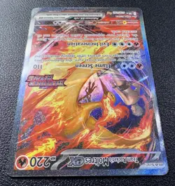 Pokemon Team Rocket's Moltres ex Full Art Holo 229/182 Destined Rivals Stamp - Image 3