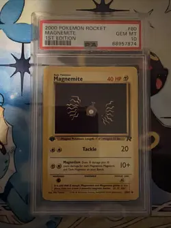 MAGNEMITE - 2000 Pokemon Rocket, 1st Edition #60, PSA 10 - Image 1